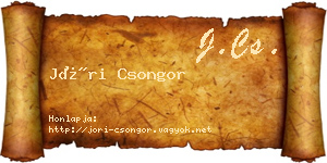 Jóri Csongor névjegykártya
