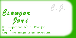 csongor jori business card